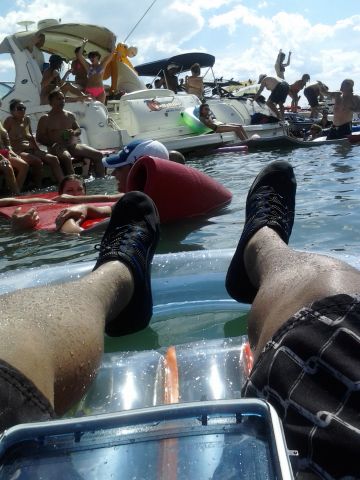 Raft up at the lake Texas Style!!